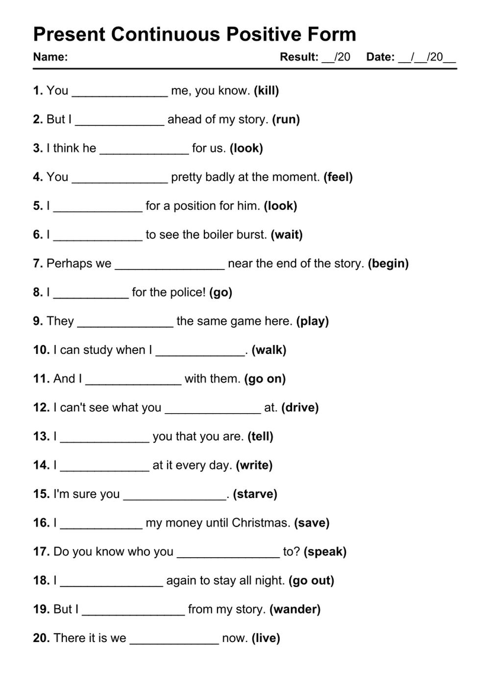 Present Simple And Present Continuous Grammar Worksheet Look At The Images And Write The Sentences Pdf Ezpzlearn