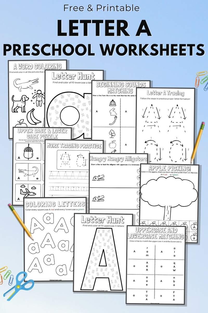 Free Letter A Alphabet Learning Worksheet For Preschool