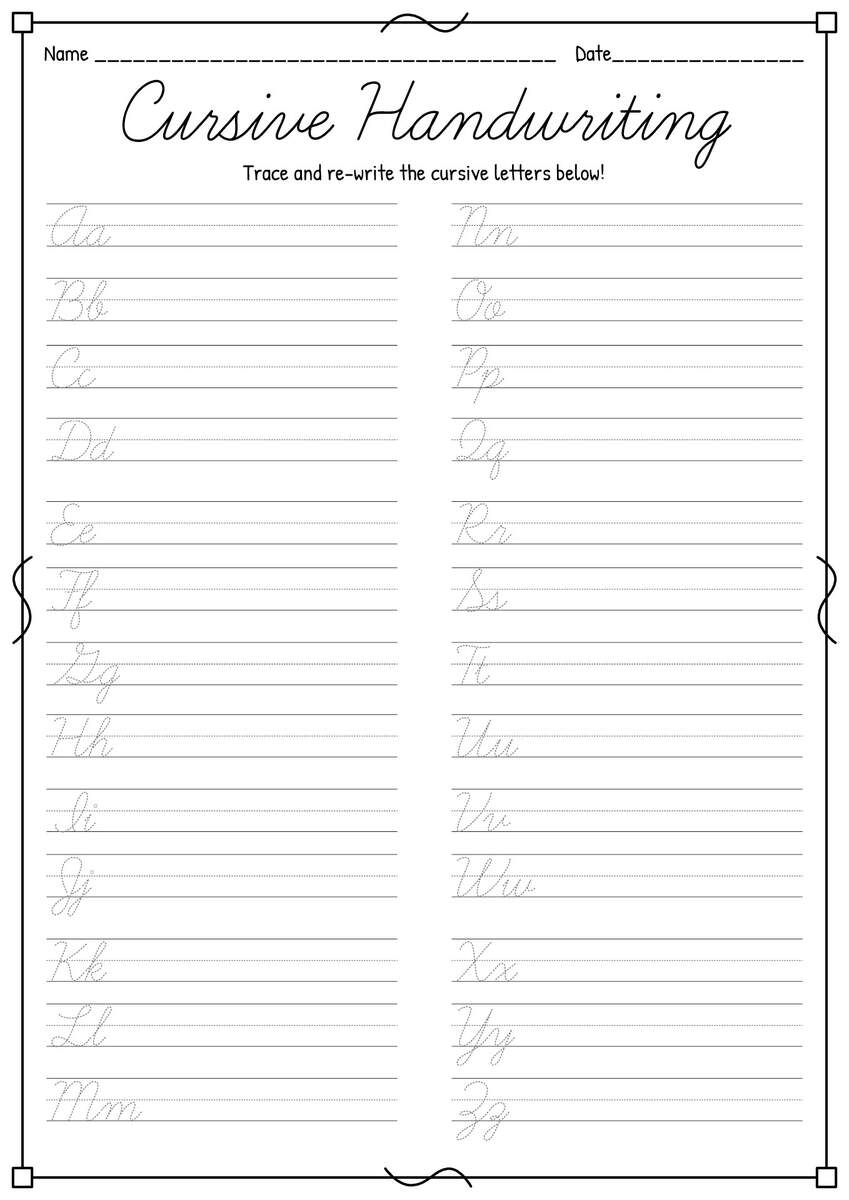 12 Cursive Writing Worksheets With Arrows Free PDF At Worksheeto