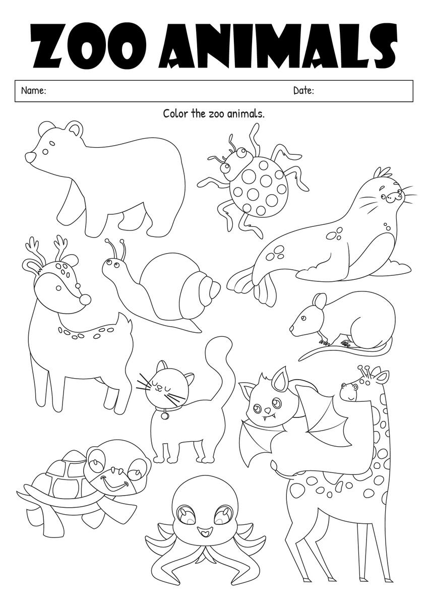 12 Zoo Animal Worksheets Free PDF At Worksheeto