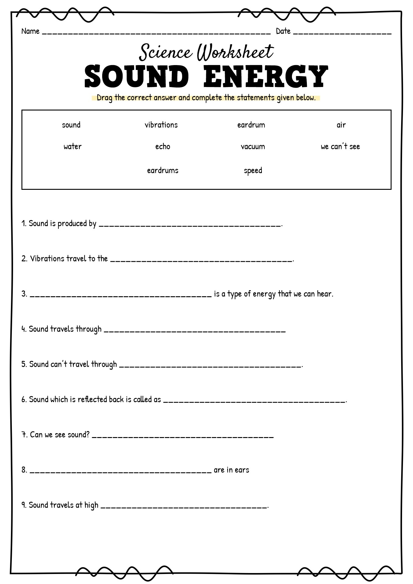 13 Science Worksheets Light And Sound Free PDF At Worksheeto 13 Science Worksheets Light And Sound Free PDF At Worksheeto