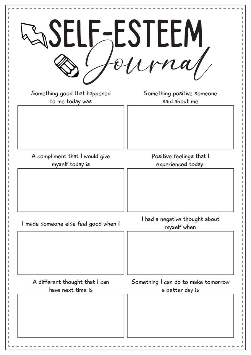 13 Self Esteem Worksheets For Students