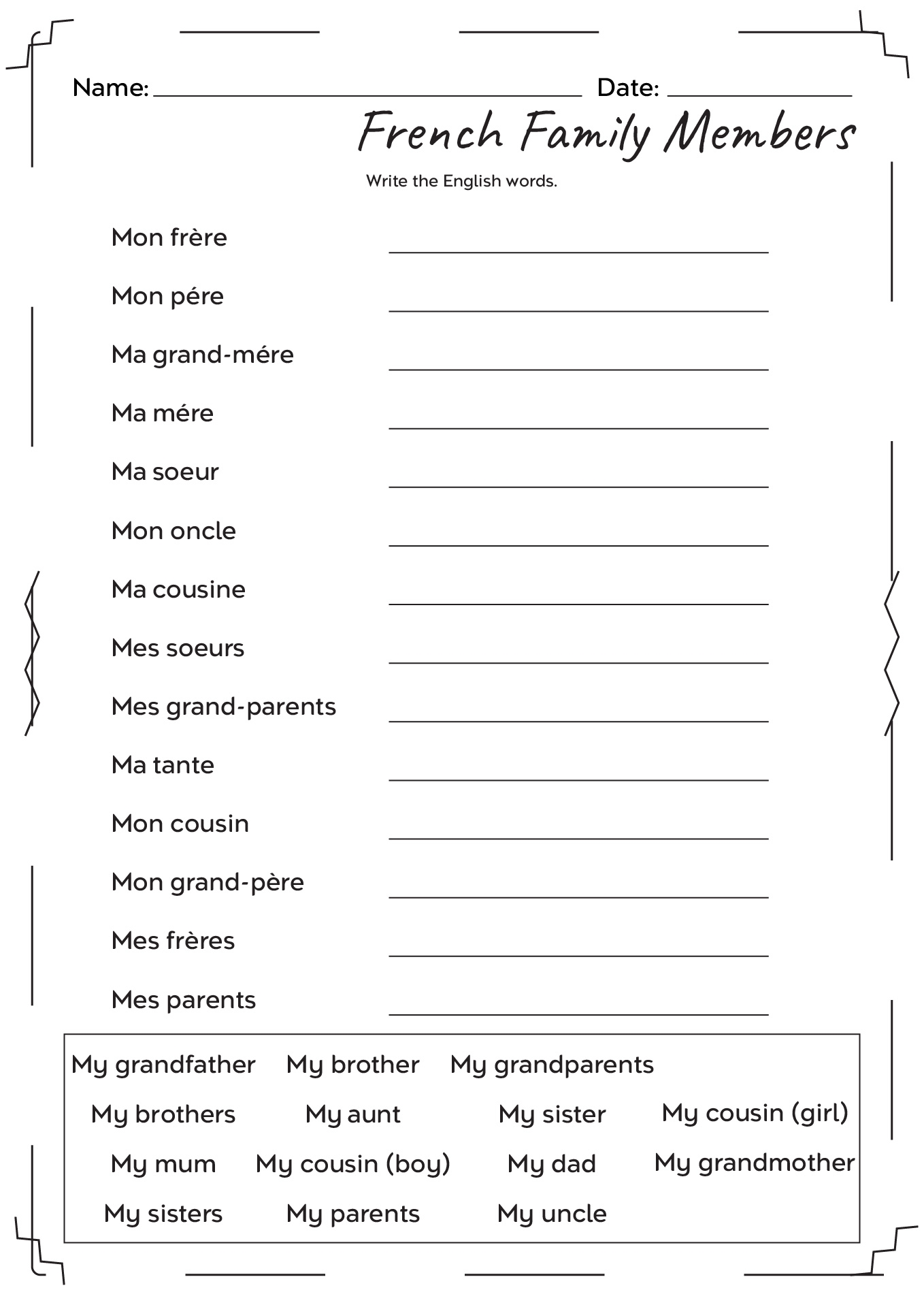 17 English And Spanish Worksheet Family Free PDF At Worksheeto 17 English And Spanish Worksheet Family Free PDF At Worksheeto