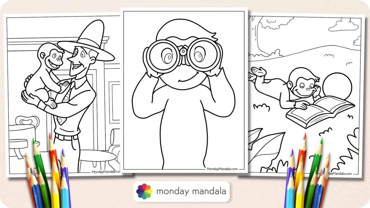 18 Curious George Coloring Pages Free PDF Printables
