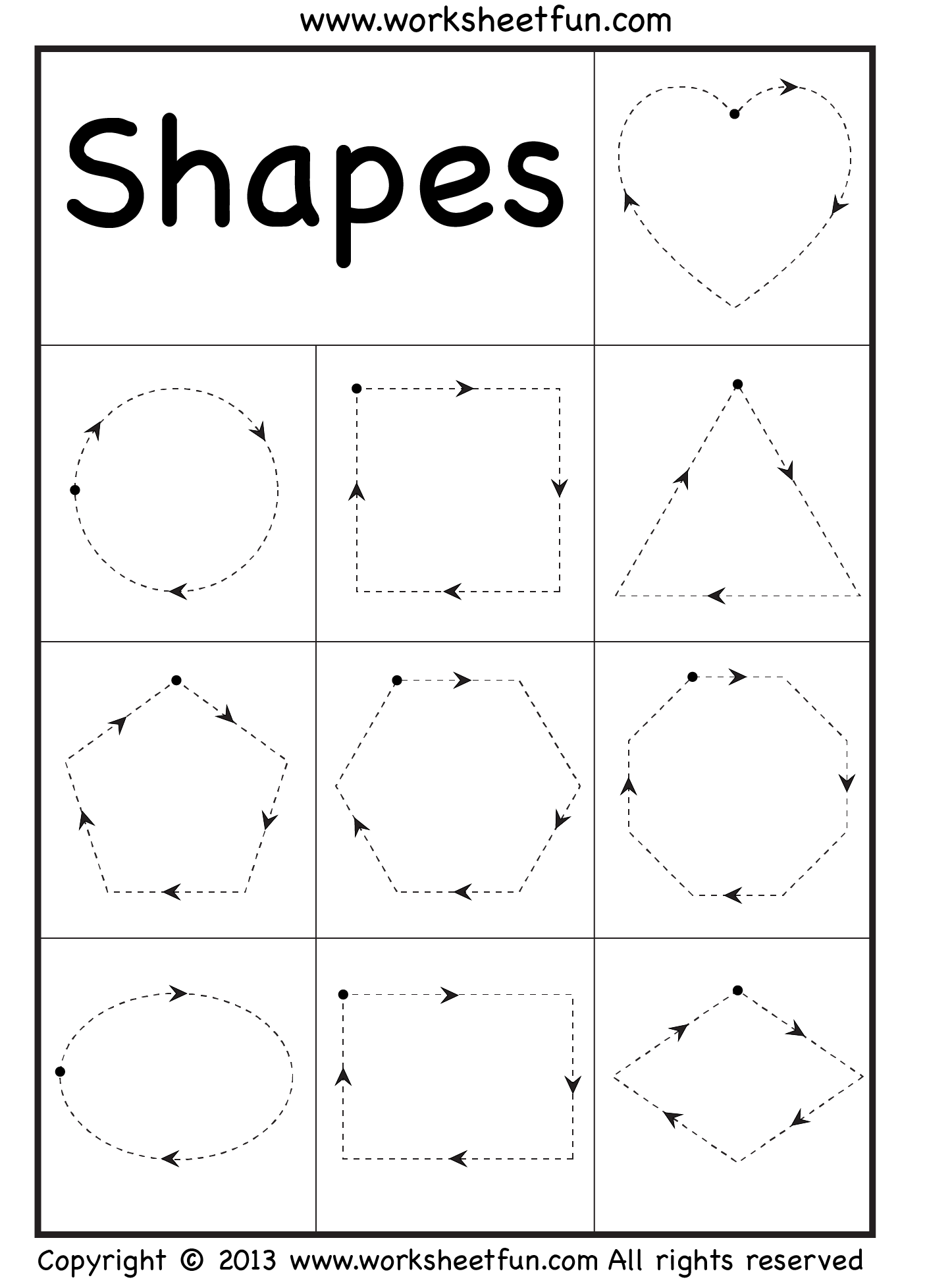 Playful Shapes And Colors Worksheets For Preschool And Kindergarten Kids