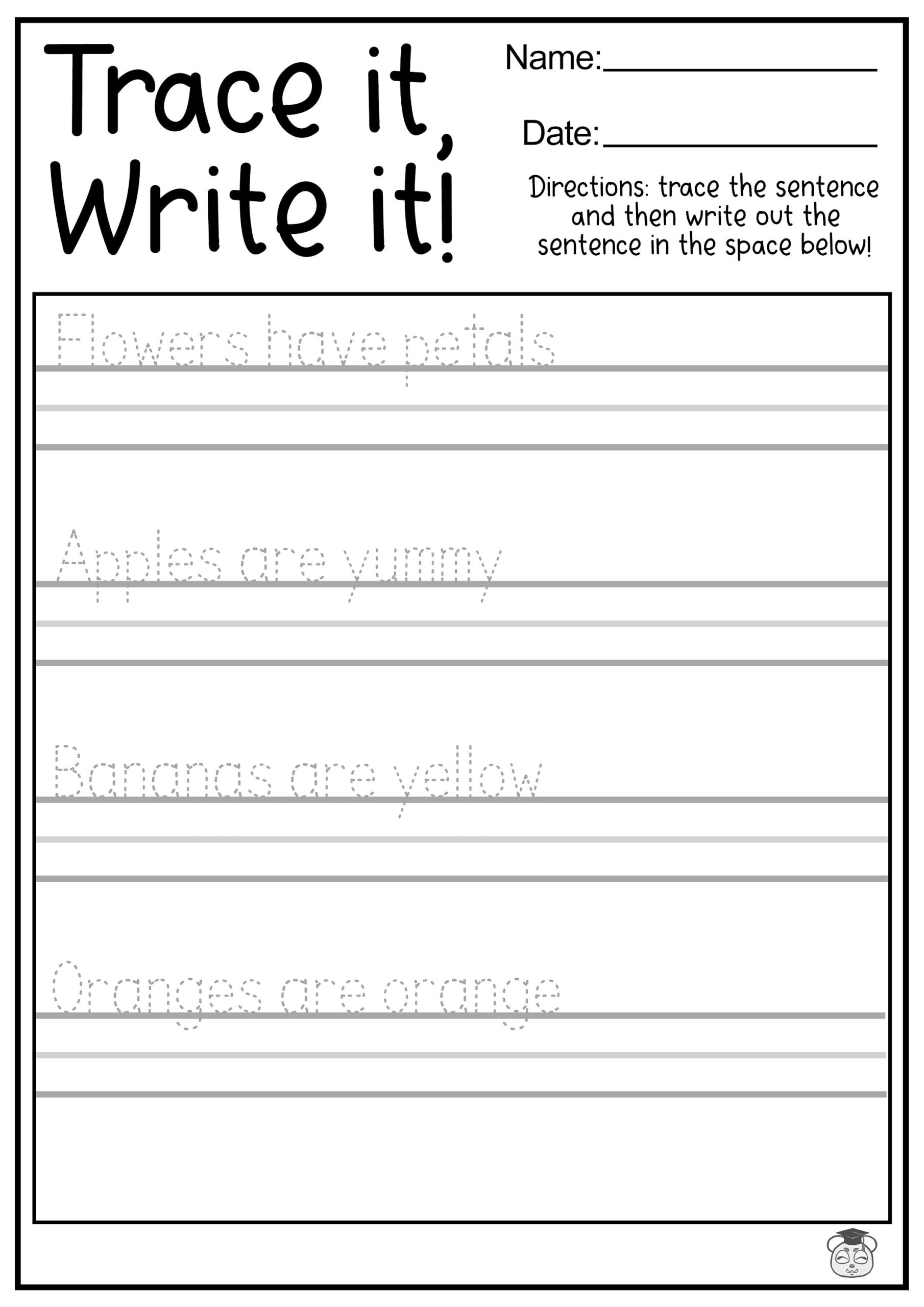 Printable 3rd Grade Handwriting Worksheets