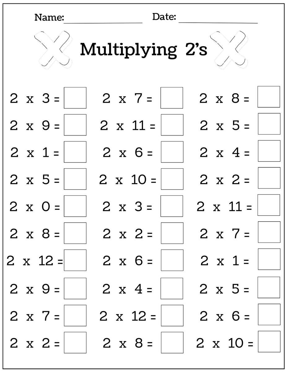 24 Printable Multiplication Worksheets Fill In The Blanks Single Digit Multiplication Numbers 1 12 Etsy Israel Free Multiplication Worksheets 1 12 Paper Trail Design
