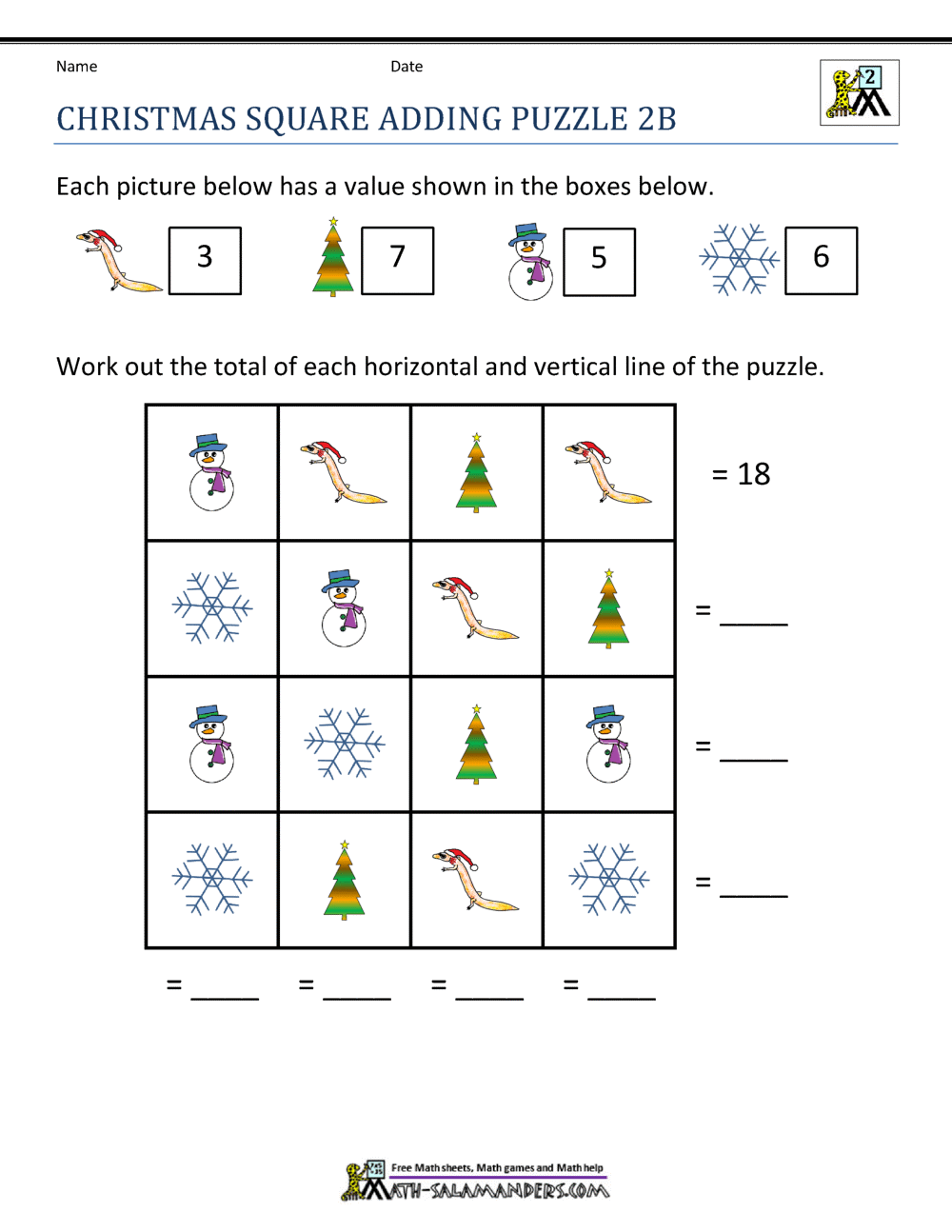 2nd Grade Christmas Math Worksheets Christmas Math Worksheets For First And Second Grade