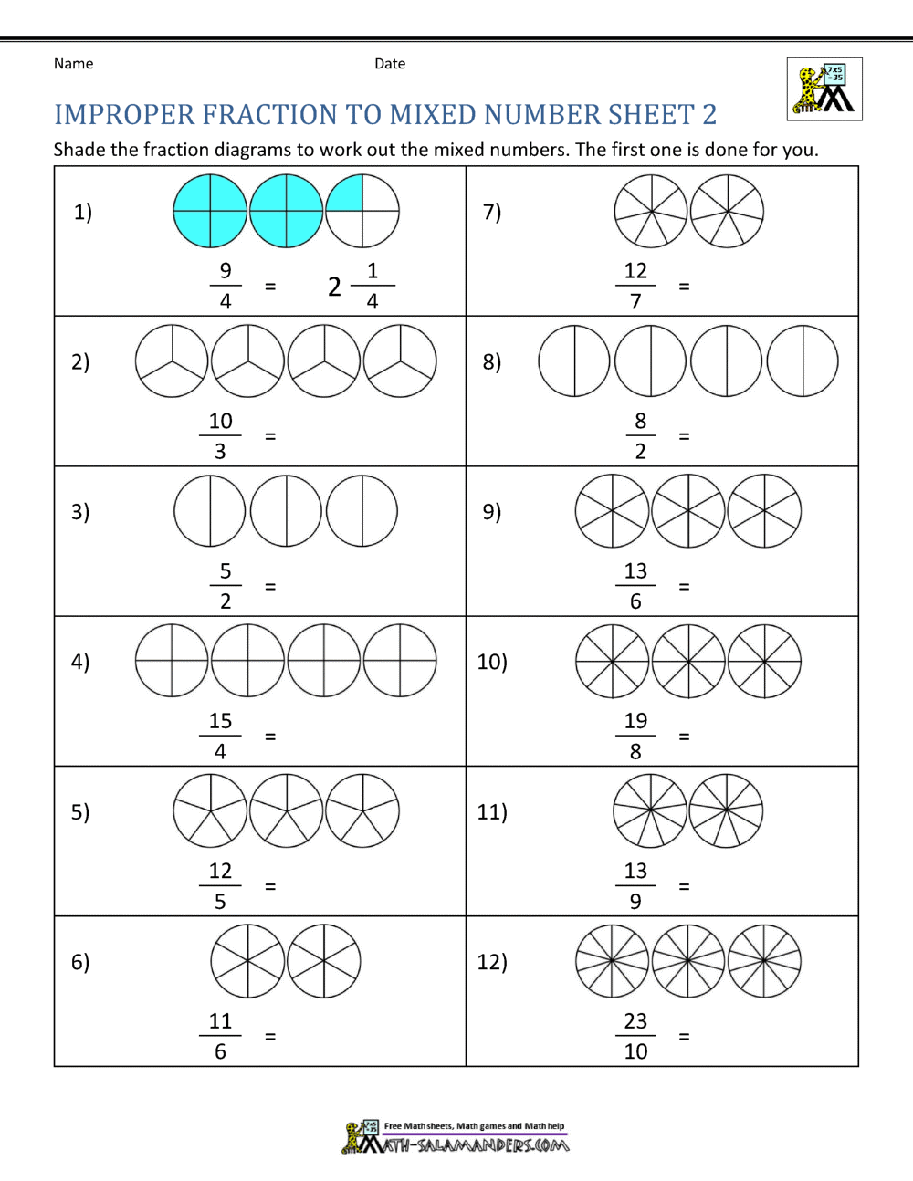 3 Adding Mixed Numbers With Like Denominators Worksheets Improper Fraction Worksheets 3 Adding Mixed Numbers With Like Denominators Worksheets Improper Fraction Worksheets