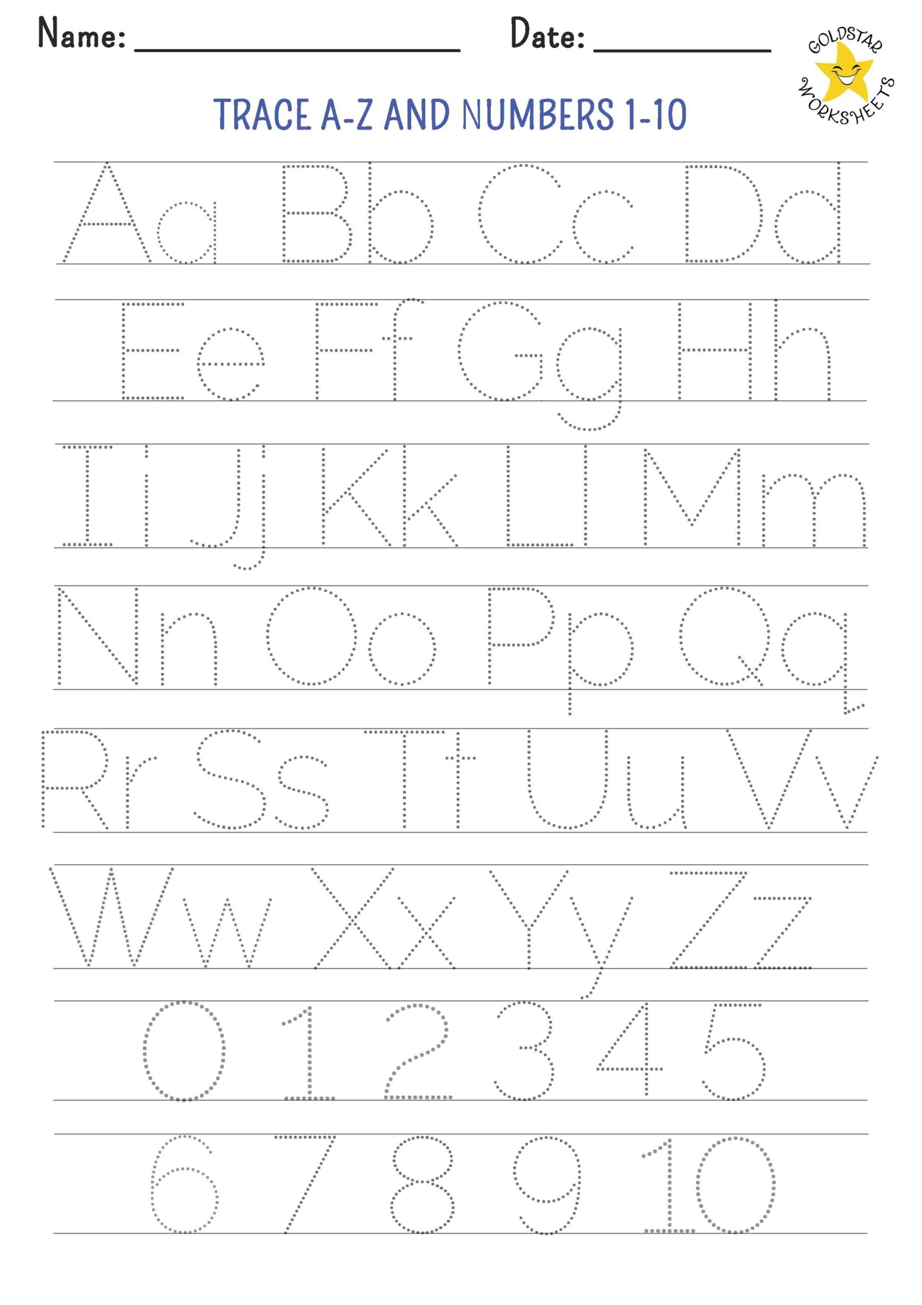 300 Free Letter Tracing Worksheets By Gold Star Fun Vibrant Designs Kindergarten Alphabet Worksheets Free Printable Alphabet Worksheets Library