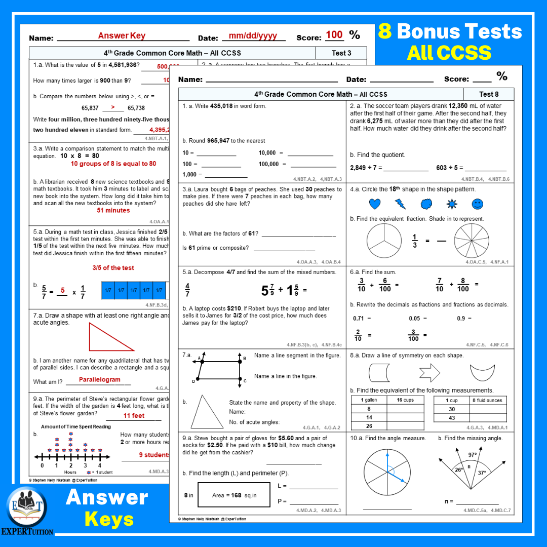 4th Grade Math Spiral Review Worksheets Entire Year Made By Teachers 4th Grade Math Spiral Review Worksheets Entire Year Made By Teachers