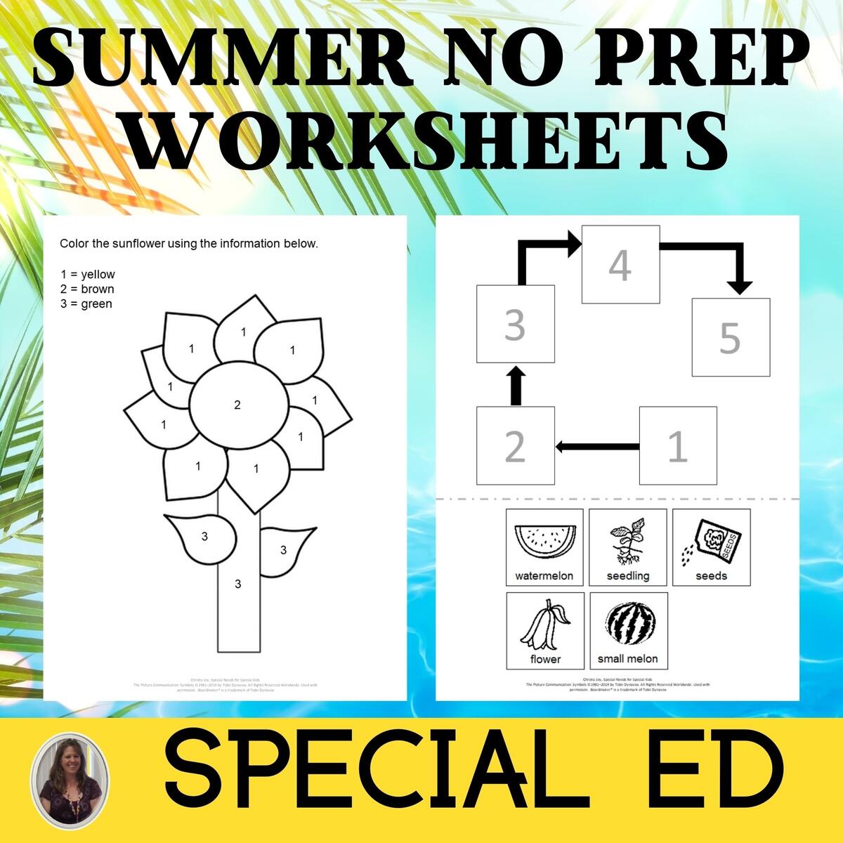 60 No Prep Summer Worksheets For Special Education Math ELA Science Worksheets Special Needs For Special Kids 3rd Grade Spring Math ELA Review Worksheets Print Go