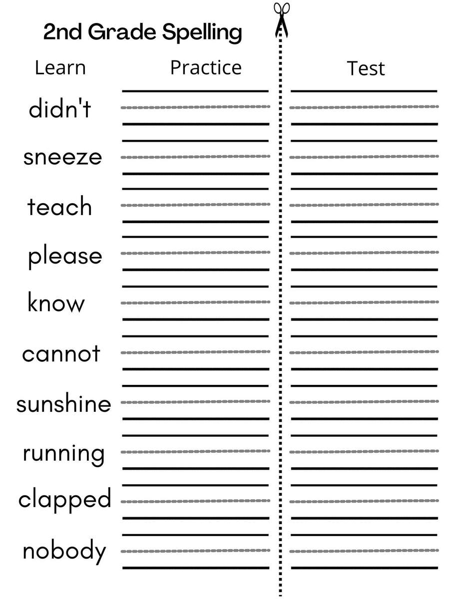 8 Printable Second Grade Writing Spelling Worksheets Spelling Test Etsy 8 Printable Second Grade Writing Spelling Worksheets Spelling Test Etsy