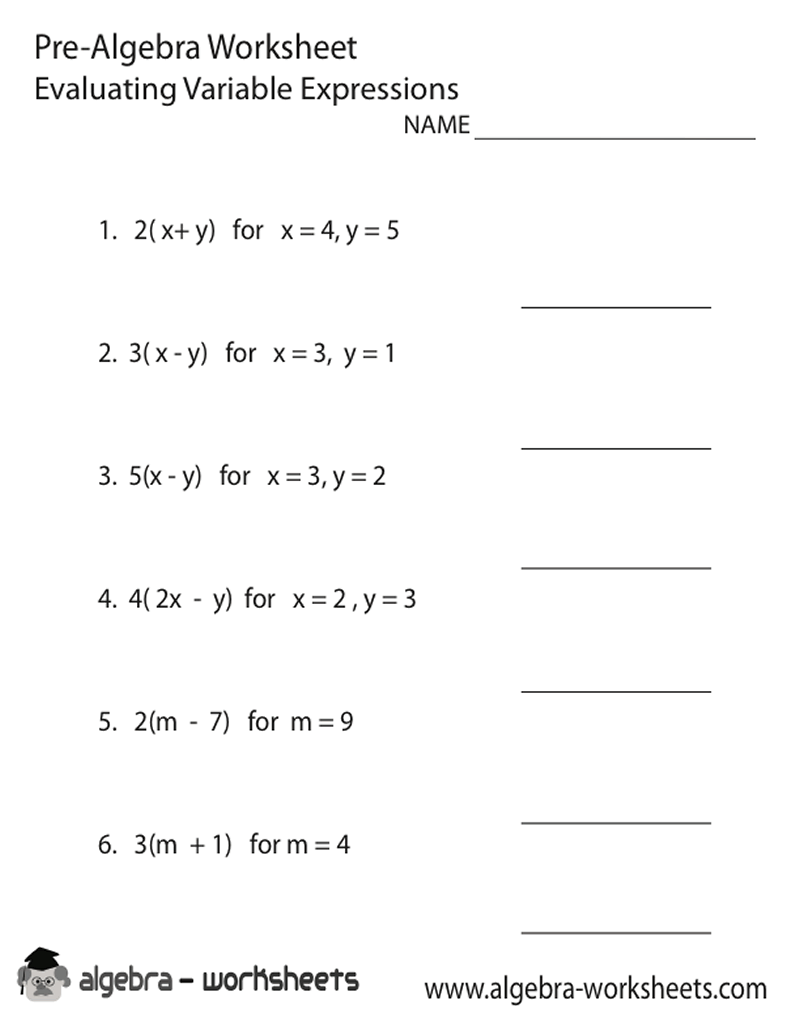 8th Grade Math Worksheets Algebra 8th Grade Math Workhsheets
