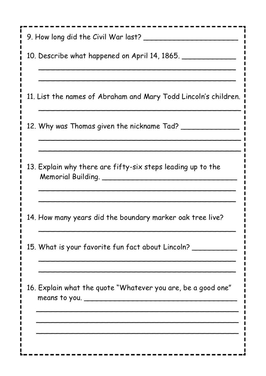 Abraham Lincoln Reading Comprehension Passage Made By Teachers Abraham Lincoln Reading Comprehension Passage Made By Teachers
