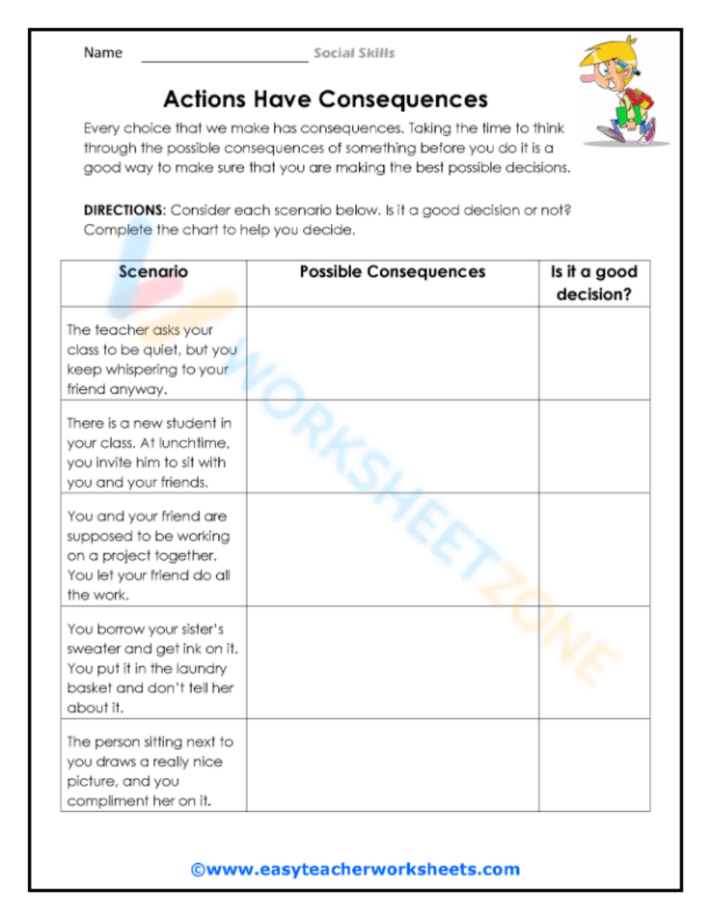 13 Self Esteem Worksheets For Students Free PDF At Worksheeto