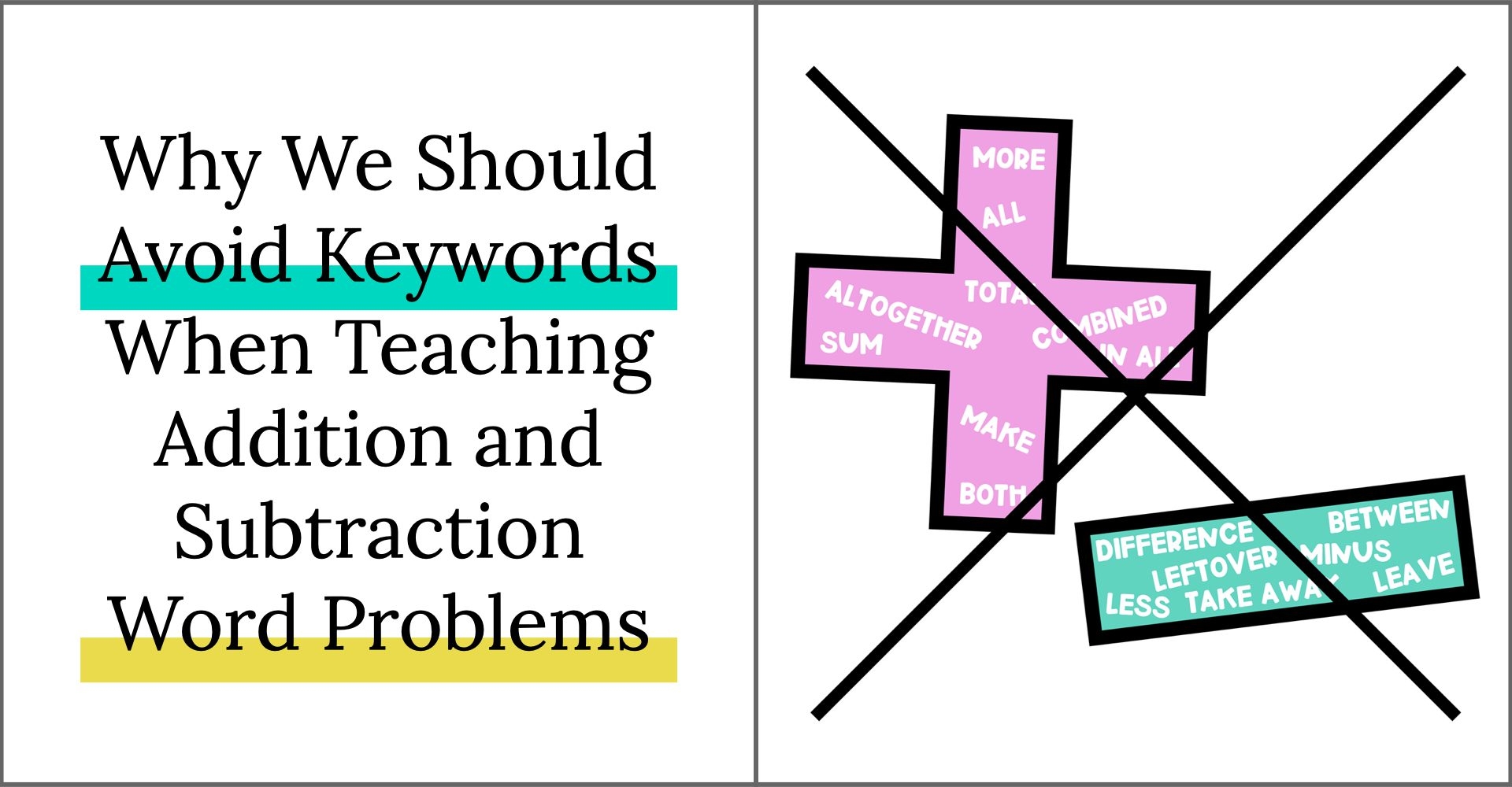 Addition And Subtraction Word Problems Don T Teach Keywords