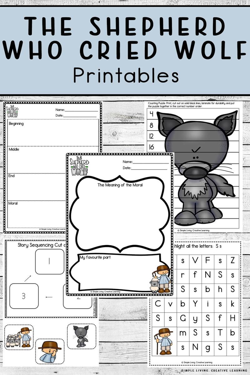 Aesop S Fables Printables The Shepherd Who Cried Wolf Printables Simple Living Creative Learning THE BOY WHO CRIED WOLF ESL Worksheet By Super Man