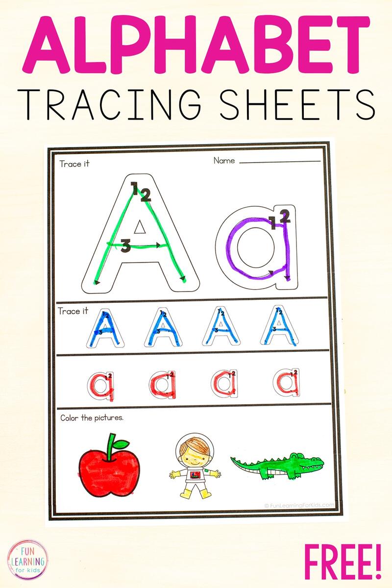 Alphabet Letter Tracing Worksheets To Learn Letter Formation Alphabet Letter Tracing Worksheets To Learn Letter Formation