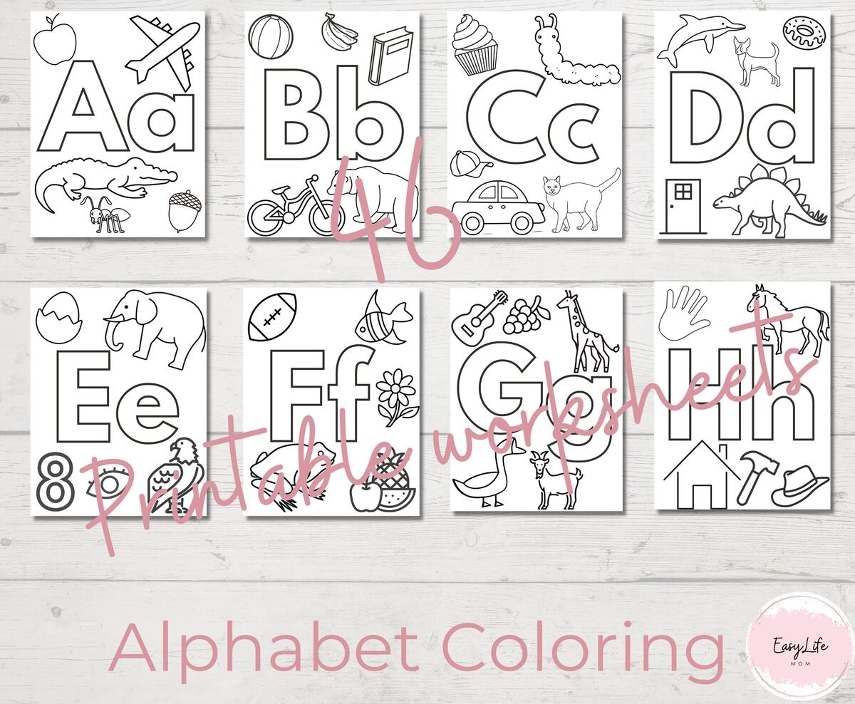 Alphabet Number Coloring Pages ABC 123 Learning PDF Download Etsy Alphabet Number Coloring Pages ABC 123 Learning PDF Download Etsy
