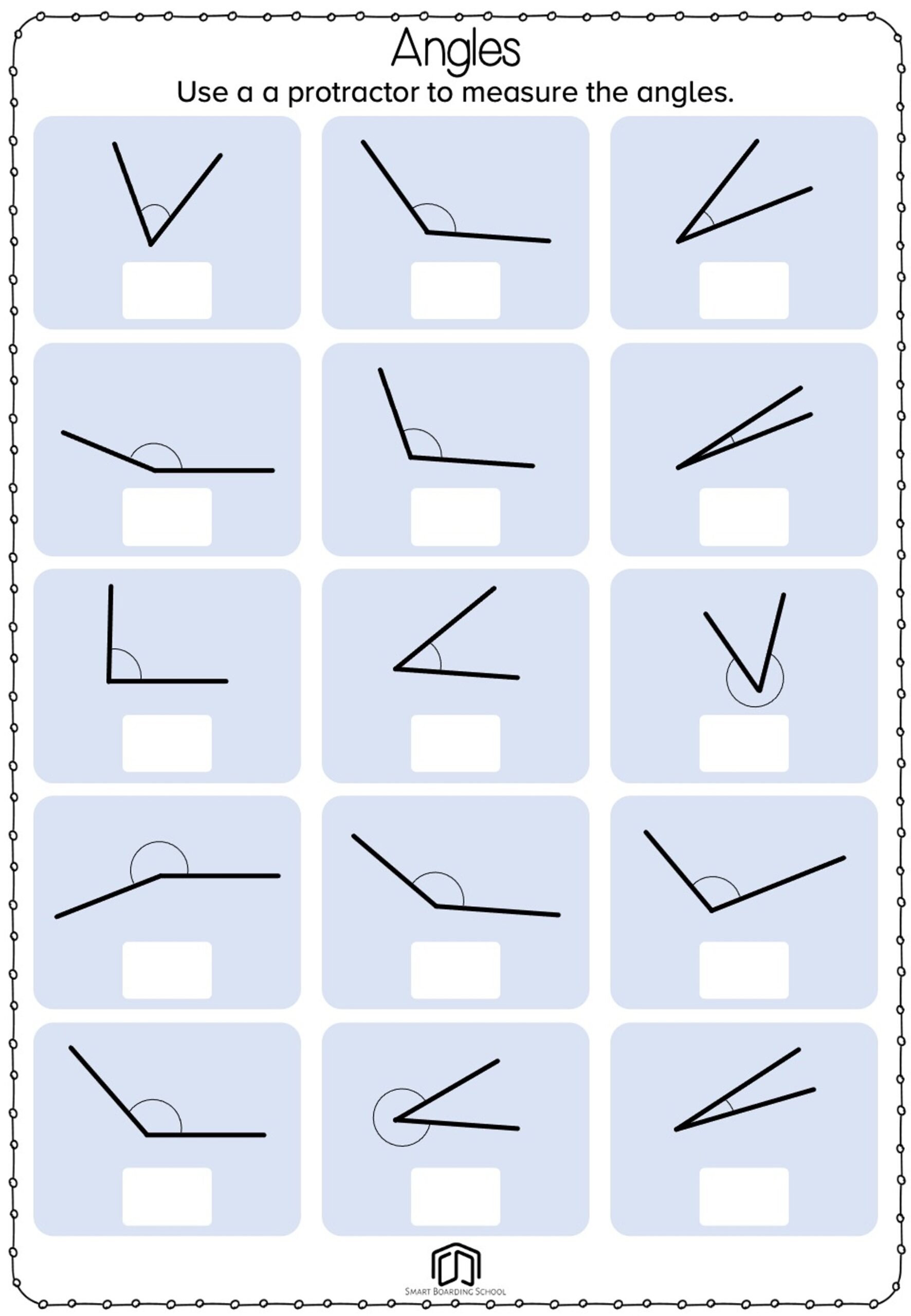 Angles Worksheet Measuring Angles With A Protractor Worksheet Free Printable PDFs