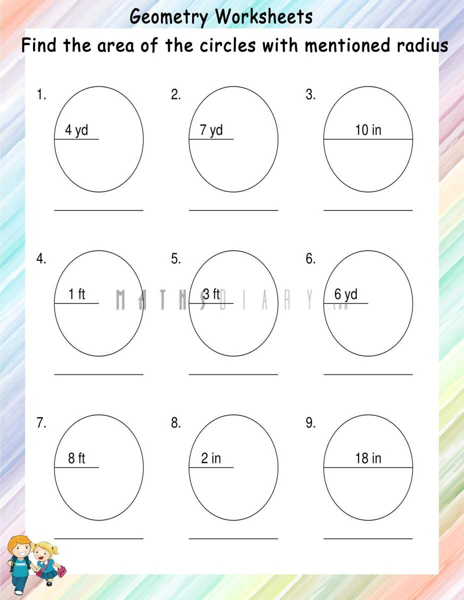 Area Of Circles Worksheets Math Worksheets MathsDiary