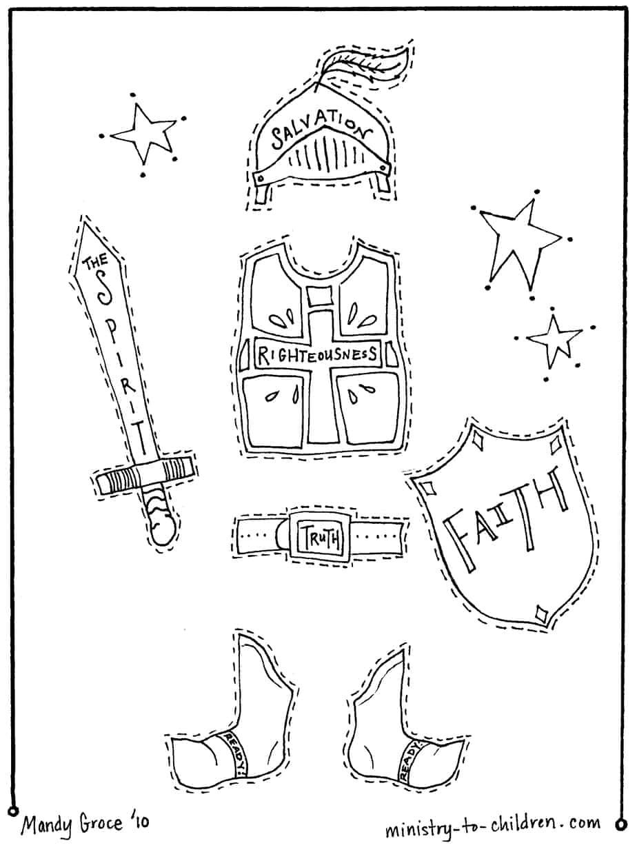 Armor Of God Coloring Pages Armor Of God Activity Sheet Free Download Healing Home