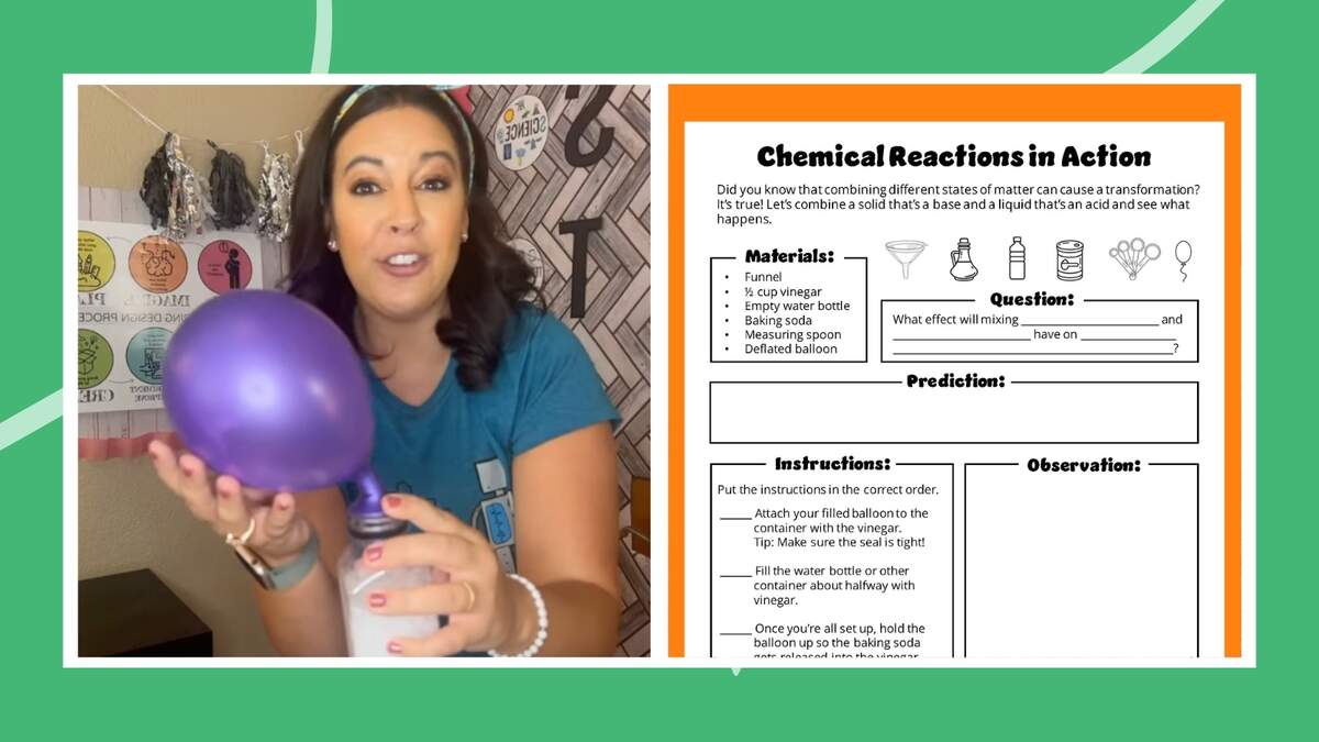 Baking Soda And Vinegar Balloon Experiment With Free Worksheet Baking Soda And Vinegar Balloon Experiment With Free Worksheet