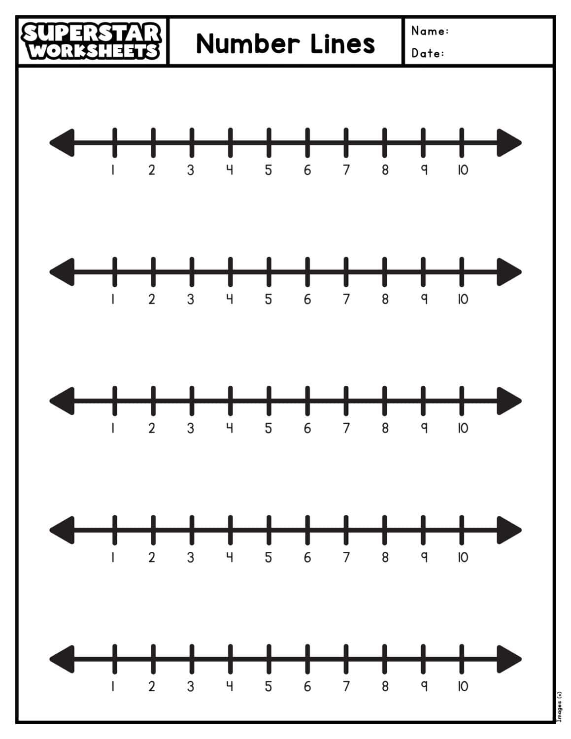Blank Number Lines Free Printables Superstar Worksheets Blank Number Lines Free Printables Superstar Worksheets