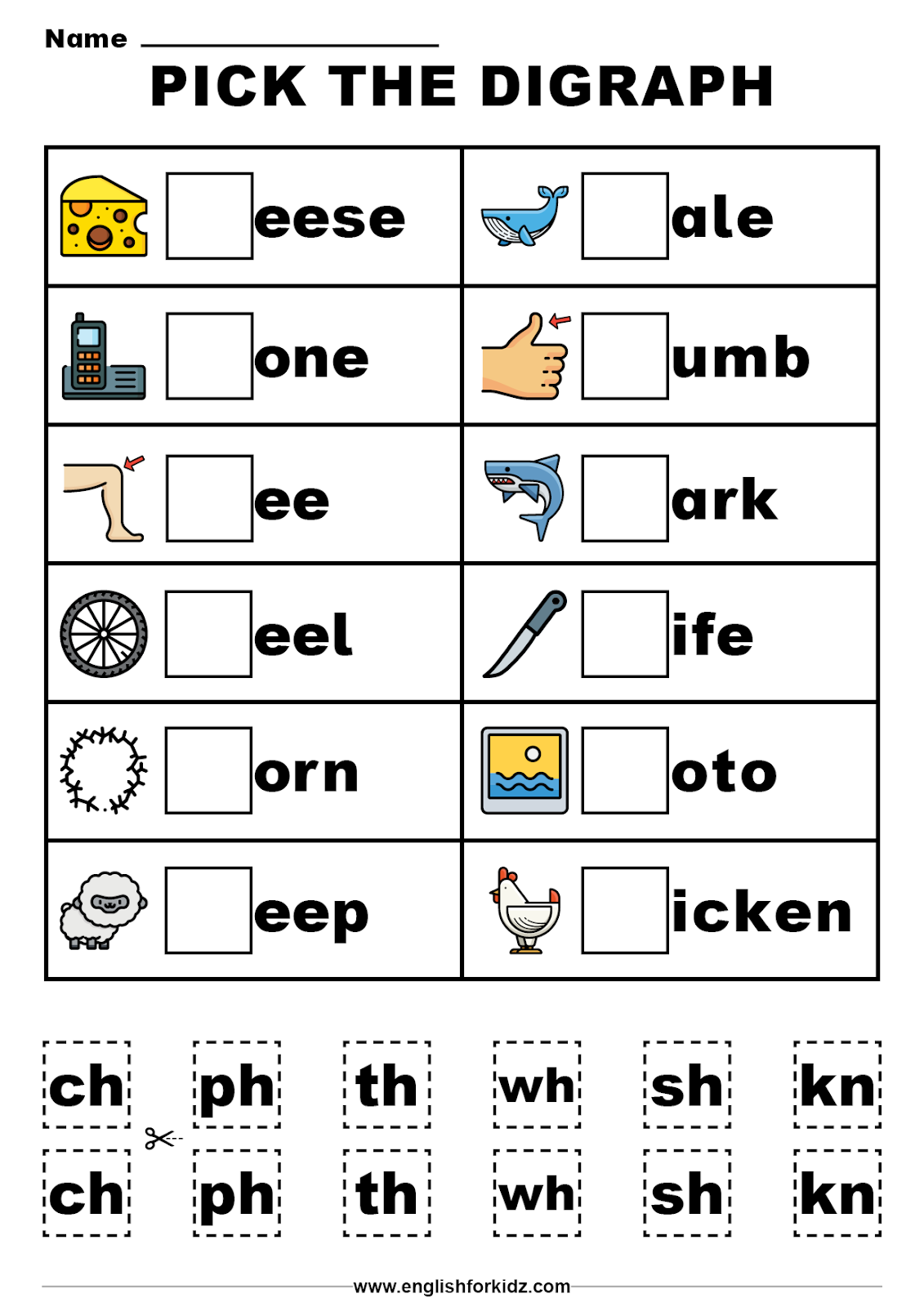 Blends And Digraphs Worksheets Printable