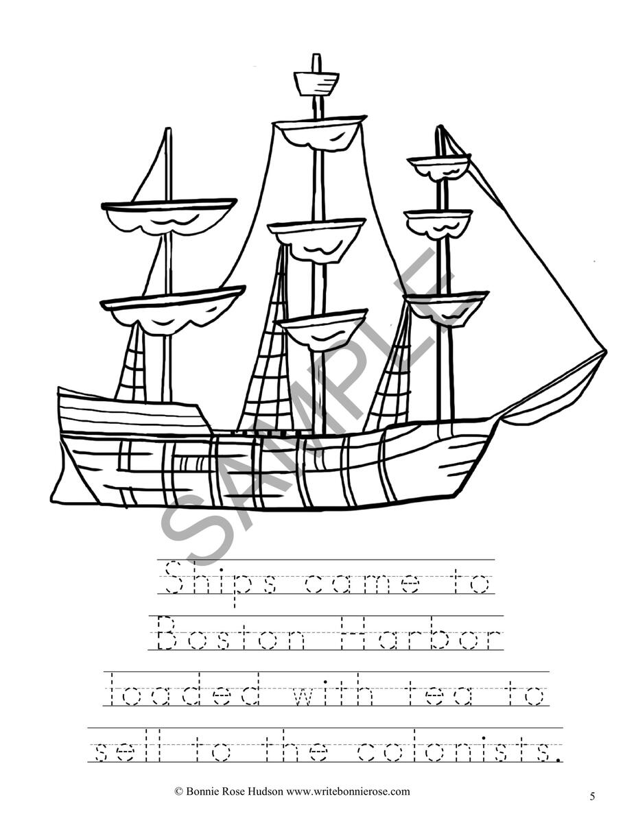 Boston Tea Party Coloring Book Level B Made By Teachers Boston Tea Party Coloring Book Level B Made By Teachers