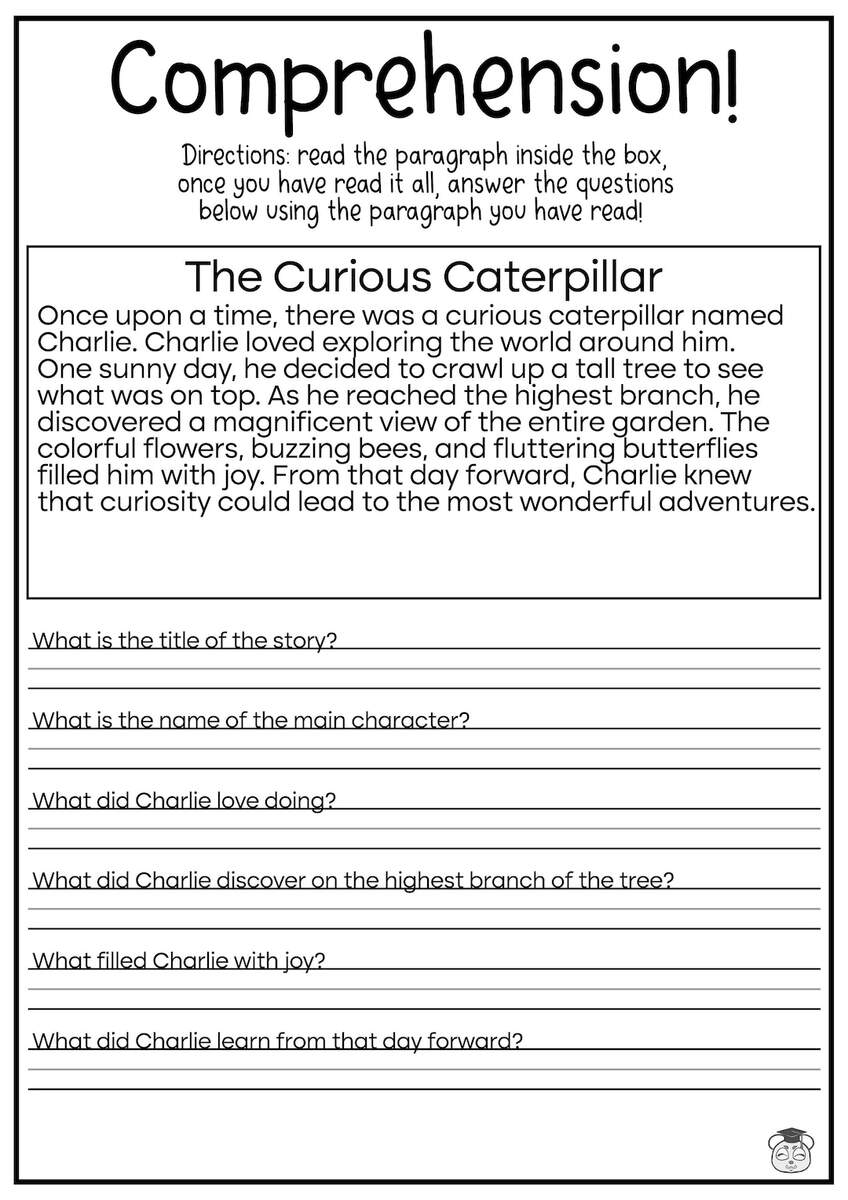 Buy 5 Printable Reading Comprehension English Worksheets Ages 4 7 KG1 To Grade 2 Online In India Etsy Buy 5 Printable Reading Comprehension English Worksheets Ages 4 7 KG1 To Grade 2 Online In India Etsy