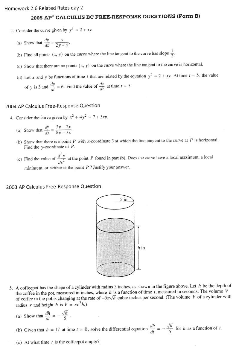 Calculus Related Rates Worksheet MySchoolsMath Worksheets Library Calculus Related Rates Worksheet MySchoolsMath Worksheets Library