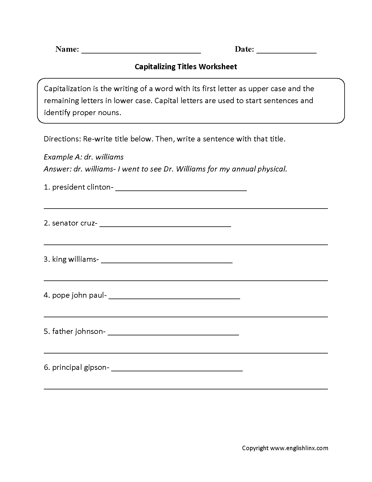 Capitalization And Punctuation Worksheets Sentence Editing And Structure Spring Tejeda S Tots