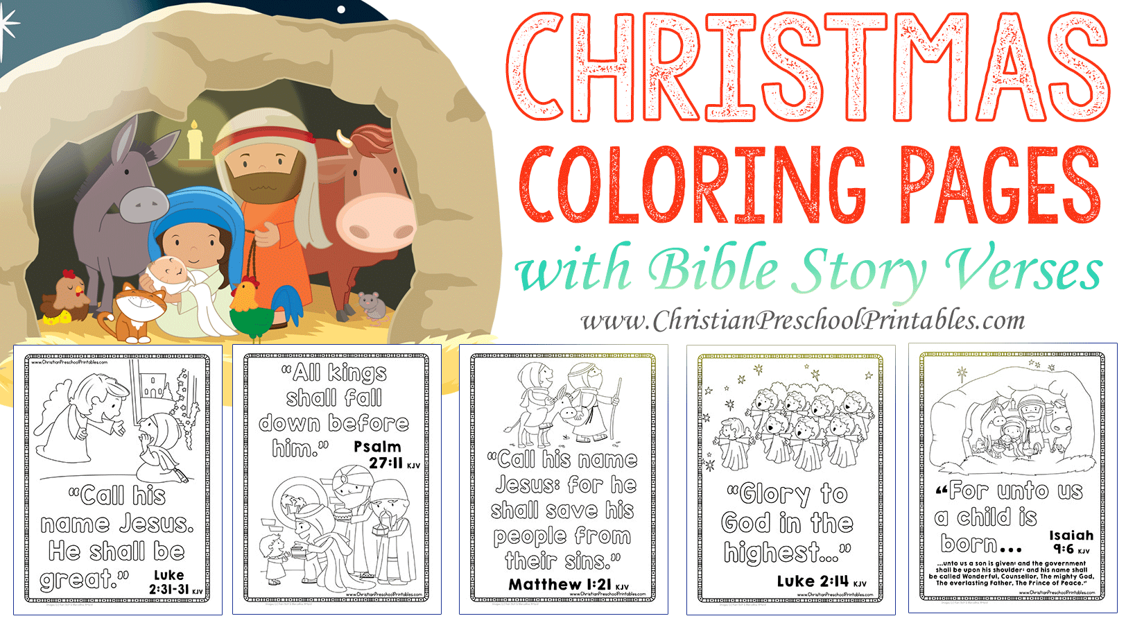Christmas Bible Verse Printables Christian Preschool Printables Christmas Bible Verse Printables Christian Preschool Printables