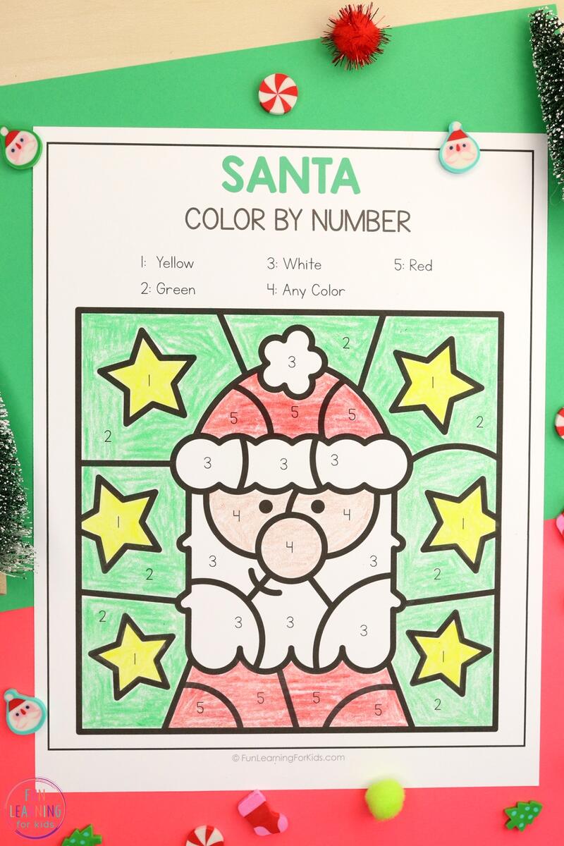 Christmas Color By Number Printable Worksheets Christmas Color By Number Printable Worksheets