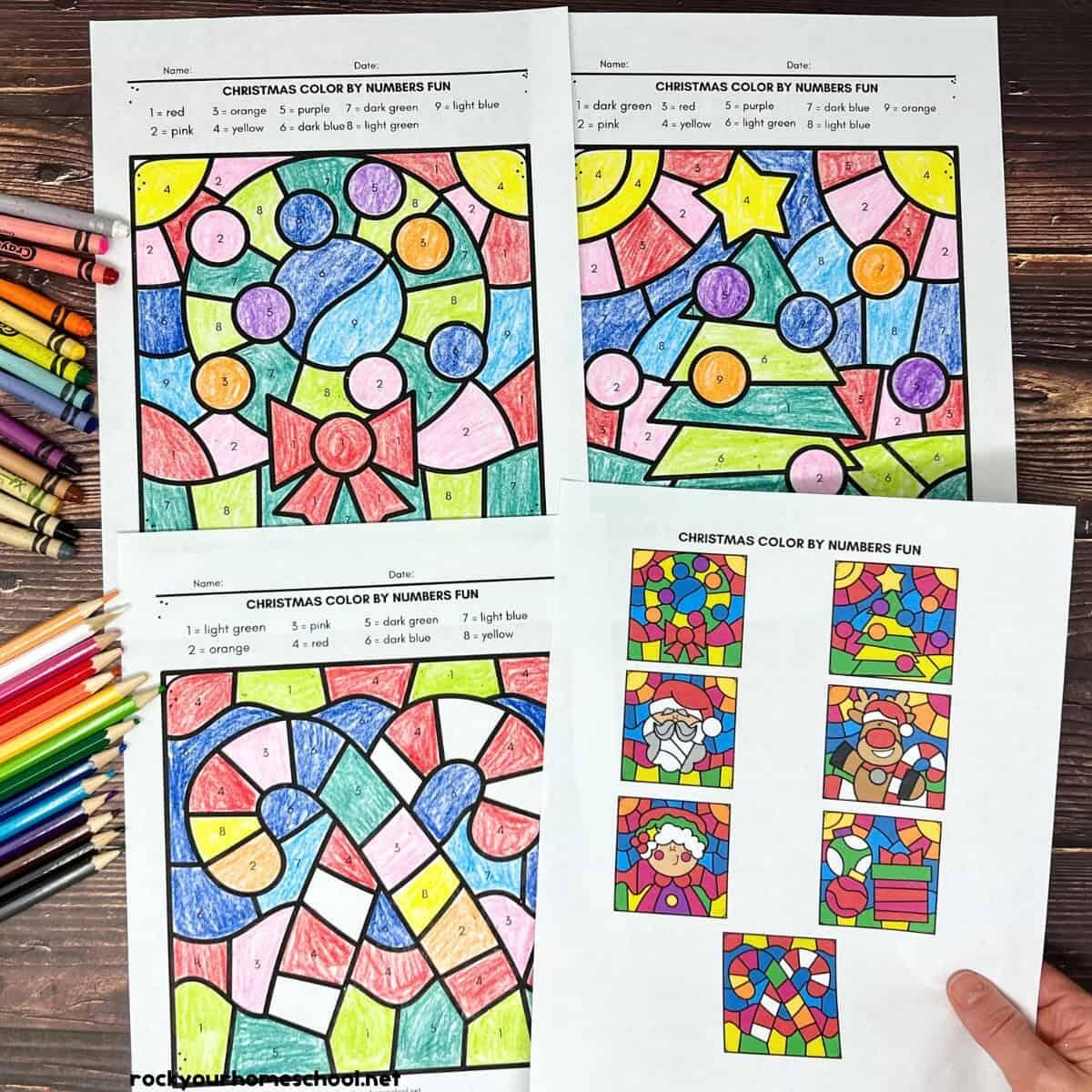 Christmas Color By Number Printables For Kids 7 Free Rock Your Homeschool Christmas Color By Number Printables For Kids 7 Free Rock Your Homeschool