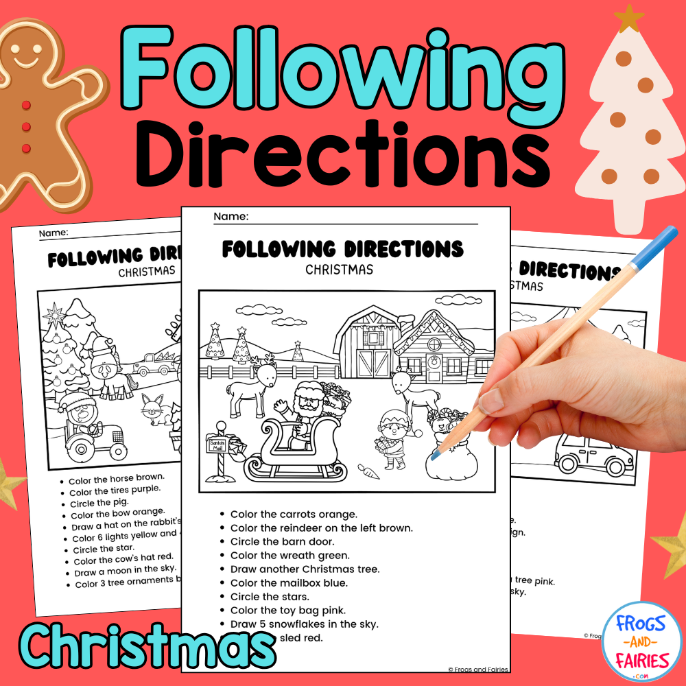 Christmas Following Directions Worksheets Listening And Reading Comprehension Christmas Following Directions Worksheets Listening And Reading Comprehension