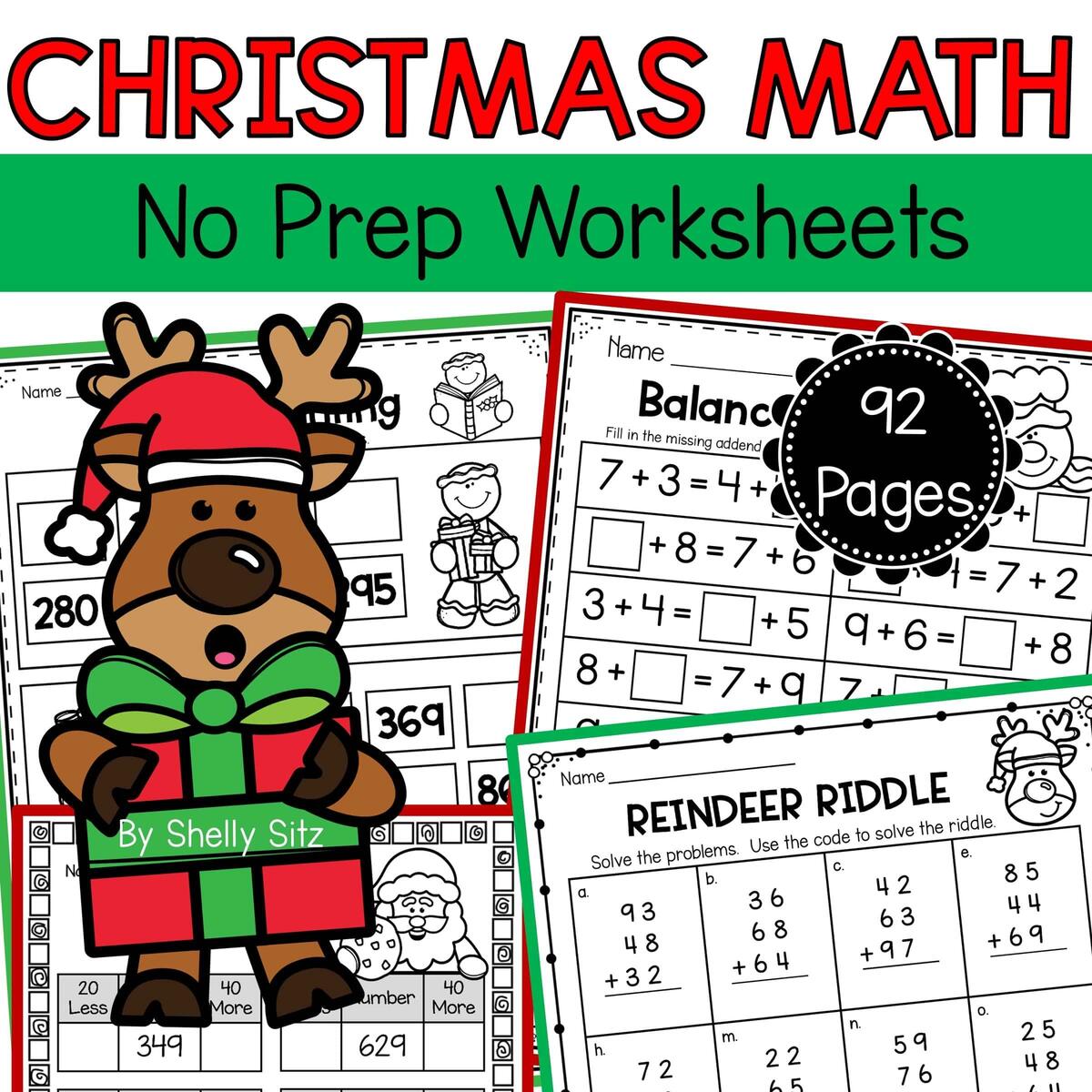 Christmas Math Worksheets For First And Second Grade Christmas Math Worksheets For First And Second Grade