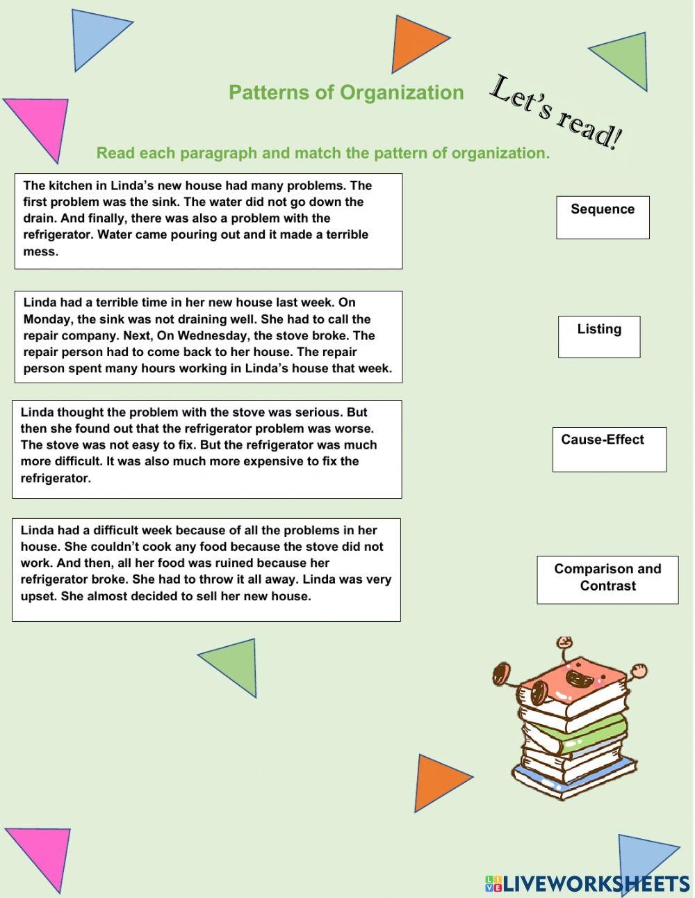 CLUES TO THE ORGANIZATIONAL PATTERN Learning Chegg Worksheets Library CLUES TO THE ORGANIZATIONAL PATTERN Learning Chegg Worksheets Library