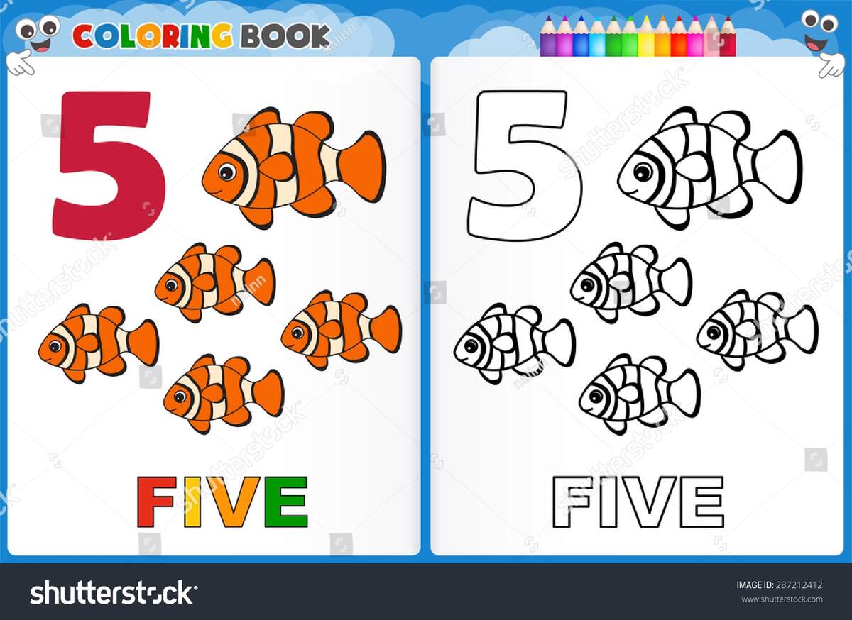 Coloring Page Number Five Colorful Sample Stock Vector Royalty Free 287212412 Shutterstock Coloring Page Number Five Colorful Sample Stock Vector Royalty Free 287212412 Shutterstock