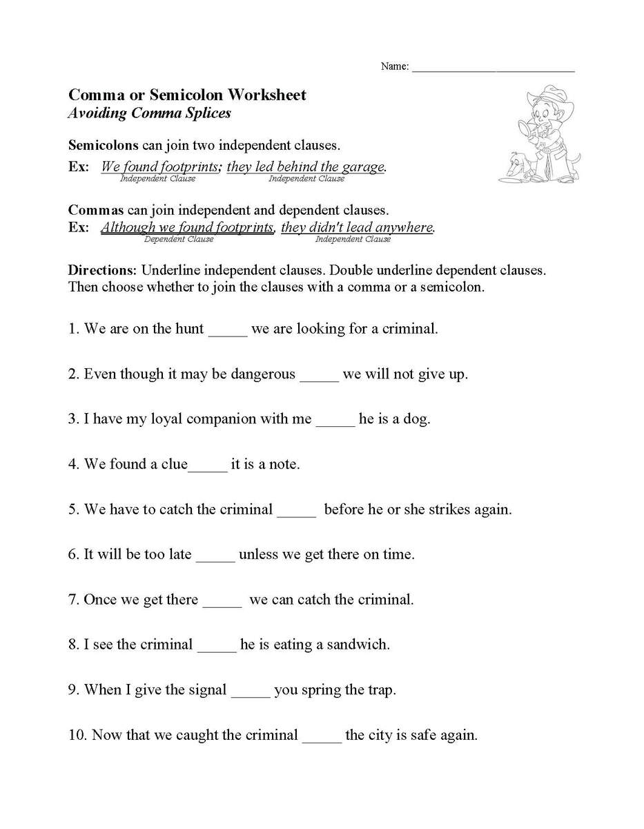 Comma Or Semicolon Worksheet Punctuation Activity Worksheets Library Comma Or Semicolon Worksheet Punctuation Activity Worksheets Library