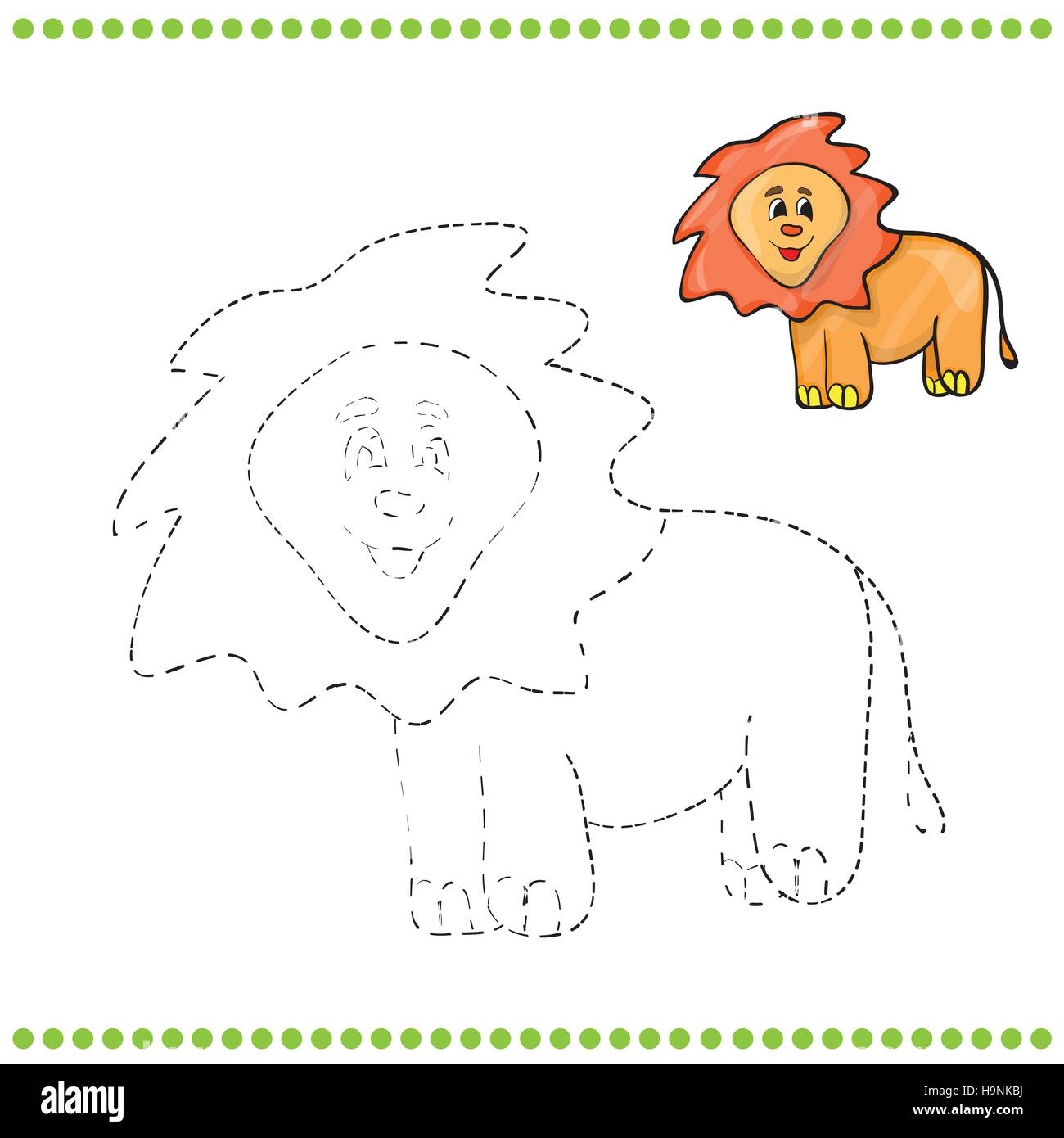 Connect The Dots And Coloring Page Lion Stock Vector Image Art Alamy Connect The Dots To Draw The Cute Lion And Color It Educational Numbers And Coloring Game Stock Vector By JuliyaS 96771074