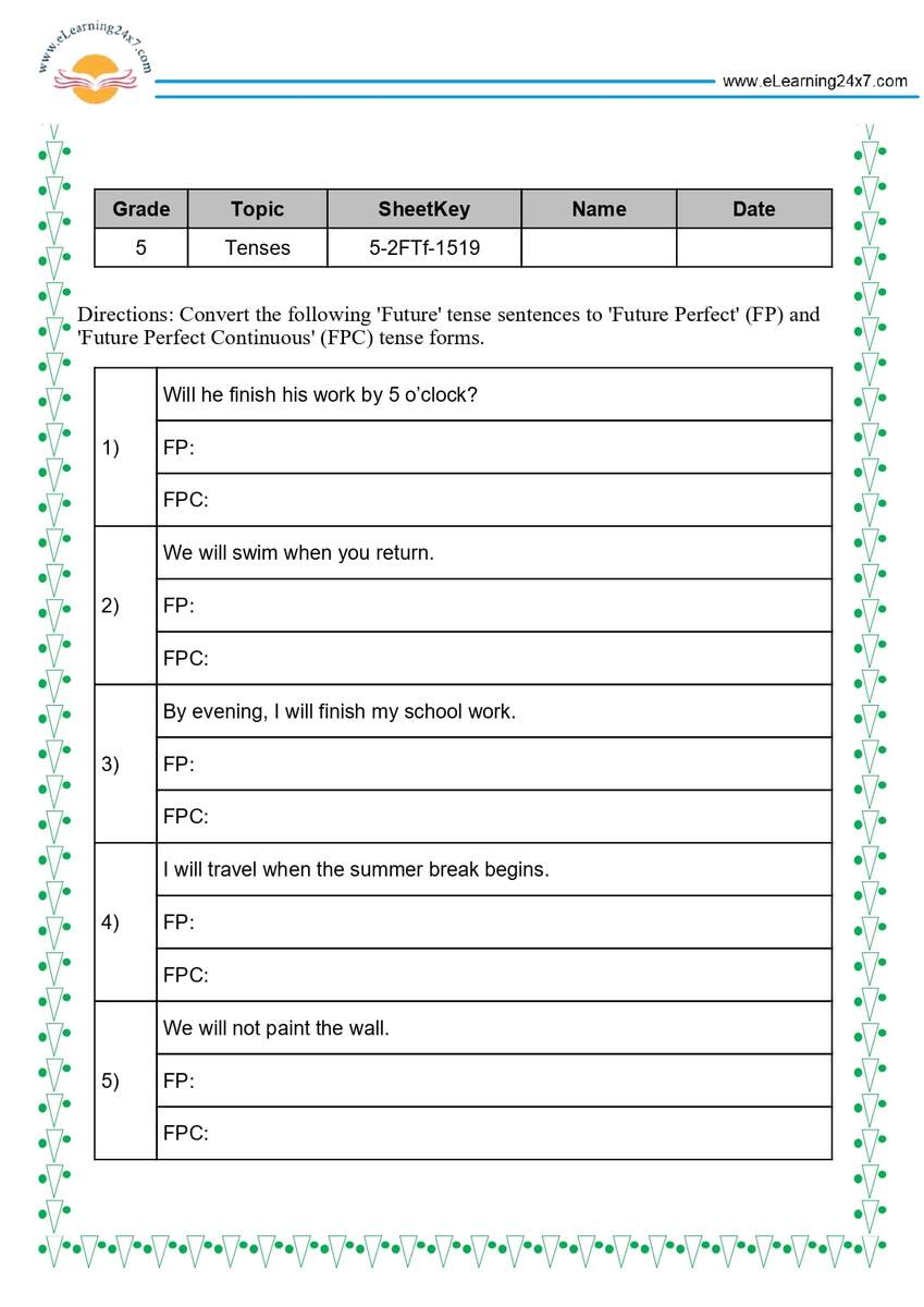 Convert Sentence To Future Perfect And Future Perfect Continuous Tense Forms Https ELearning24x7 Convert Sentence To Future Perfect And Future Perfect Continuous Tense Forms Https ELearning24x7