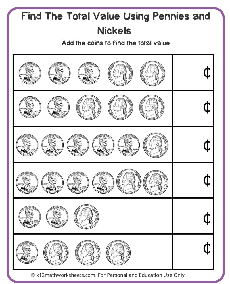 Counting Money Worksheets 1st Grade