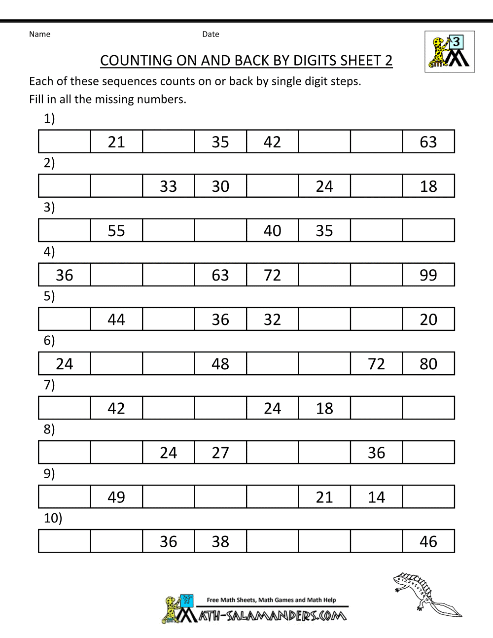 Counting On And Back Worksheets 3rd Grade Free Printable Kindergarten Counting Worksheets Happy Toddler Playtime