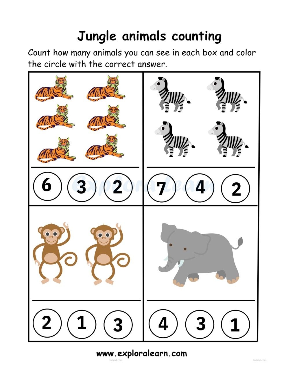 Counting Worksheets For 2 6 Year Olds Count And Circle Printable 2 Free Printable Kindergarten Counting Worksheets Happy Toddler Playtime