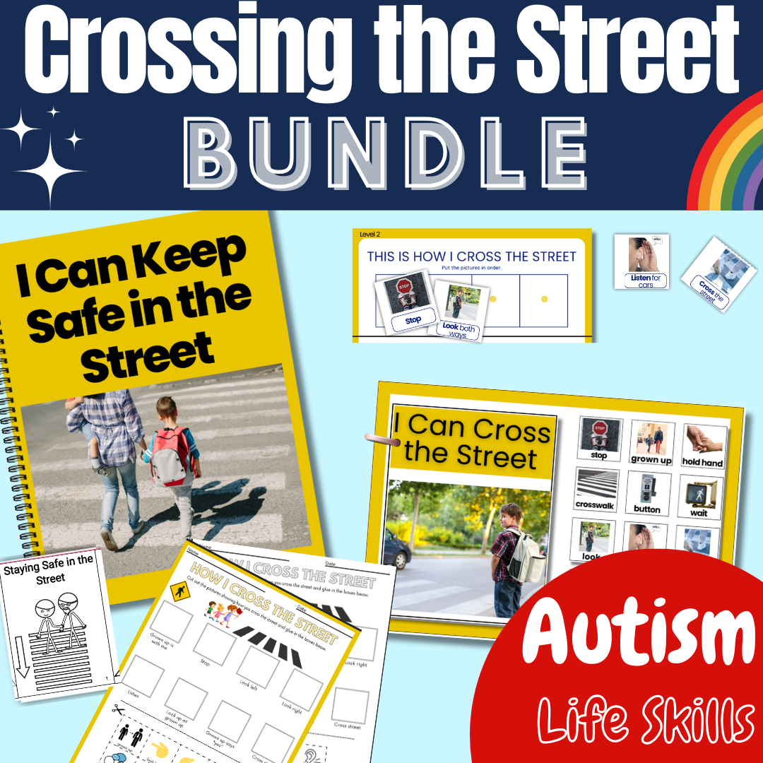 Crossing The Street Road Safety Bundle Social Story Adapted Book Worksheets Made By Teachers