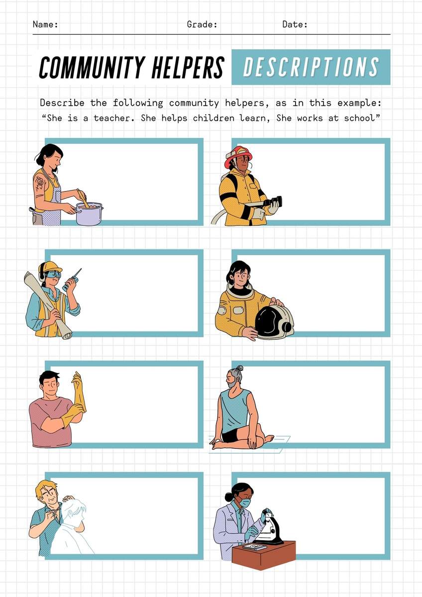 Customize 33 Kindergarten Community Helpers Worksheets Templates Online Canva Customize 33 Kindergarten Community Helpers Worksheets Templates Online Canva