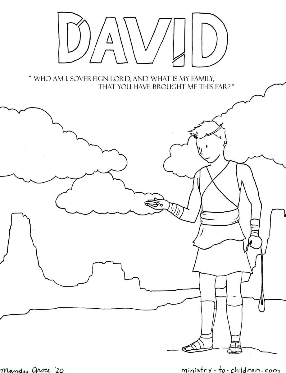 David Coloring Page Ministry To Children